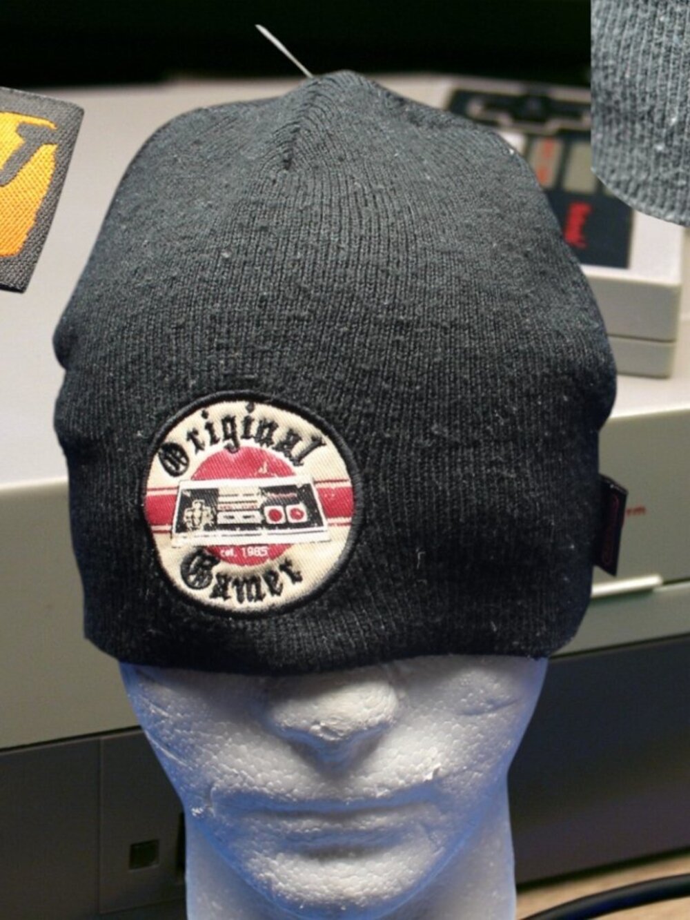 Nintendo Original Gamers Black Beanie Virtis Hat Ski Nintendo Controller Hat Cap